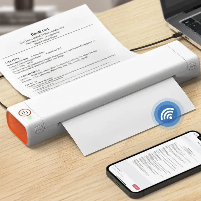 GLOBULA™ - Portable wireless printer, compatible with mobile phones and laptops